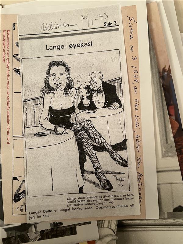 Karikatur av Anders Lange i VG